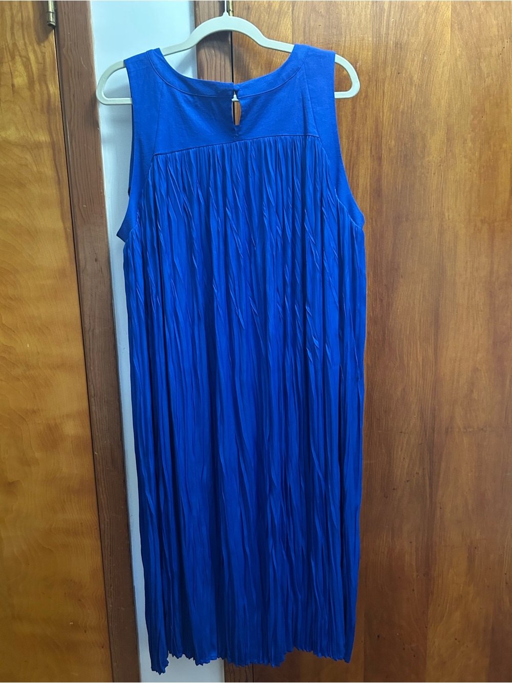 Nine West Royal Blue Pleated Maxi Dress - Picture 2 of 9